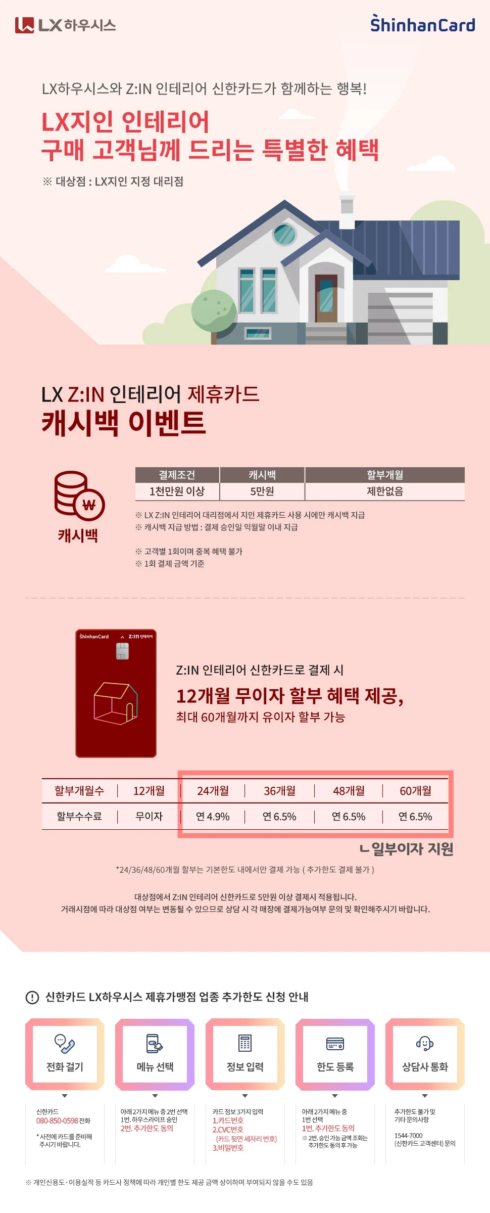 LX Z:IN 인테리어 제휴카드 이벤트 상세페이지